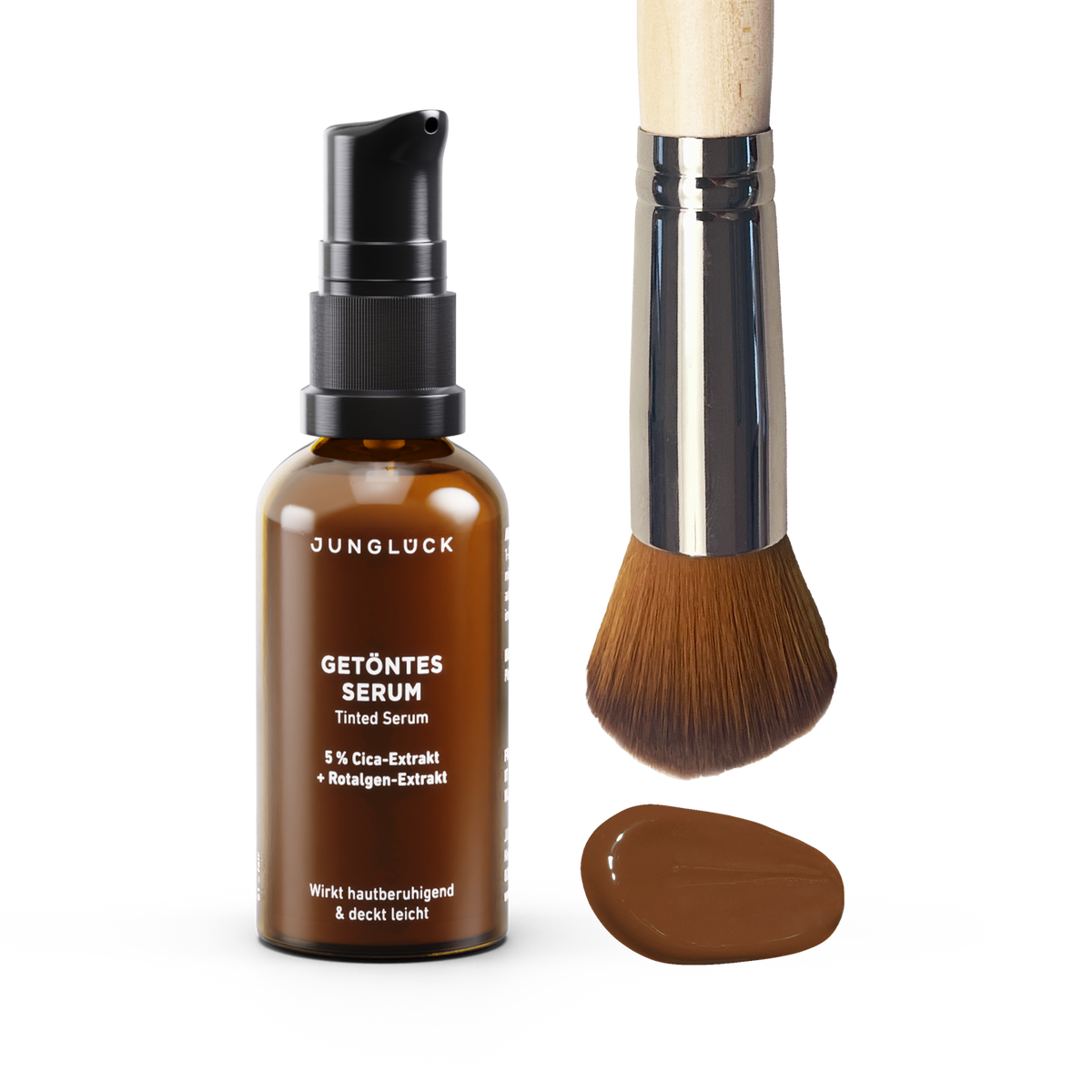 Getöntes Serum + Pinsel Kombi dunkel