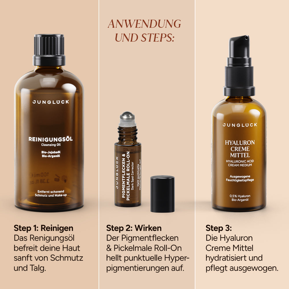Set Pigmentflecken & Pickelmale aufhellen